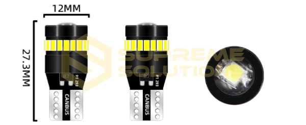 12V-24V T10-3014-18SMD+3030-1SMD CANBUS (аналог лампи W5W) Білий