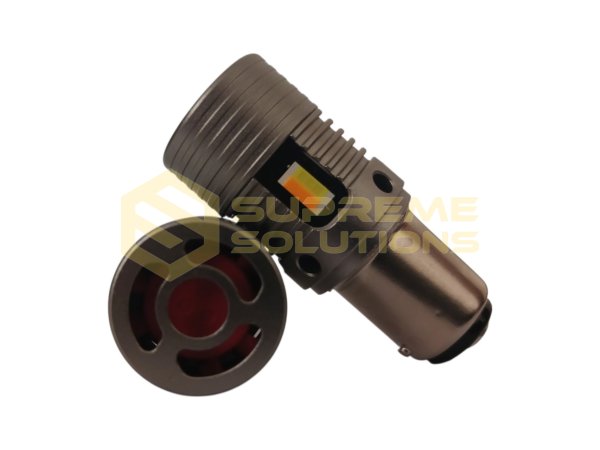 LED лампа 1157 CSP7035 DUAL-FAN CANBUS (12–18V, двоконтактна, Білий/Жовтий)