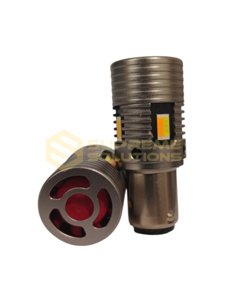 LED лампа 1157 CSP7035 DUAL-FAN CANBUS (12–18V, двоконтактна, Білий/Жовтий)