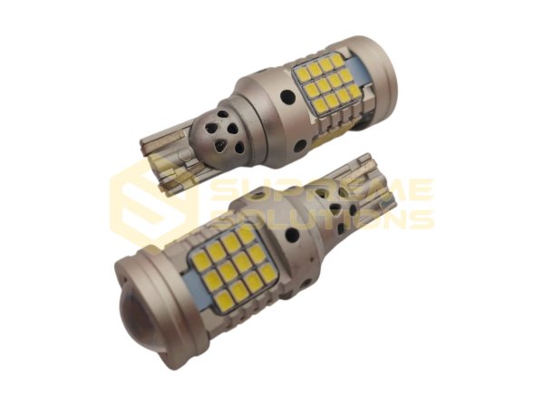 LED лампа T15 W16W 2016-30SMD з лінзою Philips CANBUS 9-36V біла | OPTIVUS