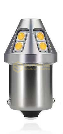 9-80V 1156 BA15s 3030-10SMD Samsung CANBUS LED лампа Жёлтая OPTIVUS