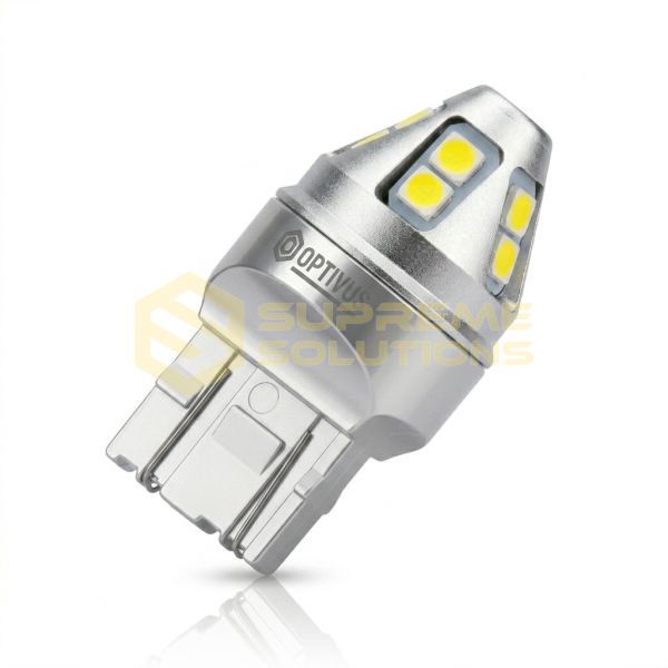 9-80V 7440 W21W 3030-10SMD Samsung CANBUS LED лампа Белая OPTIVUS