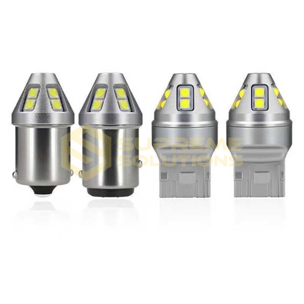 9-80V 7443 W21/5W 3030-10SMD Samsung CANBUS LED лампа Белая OPTIVUS