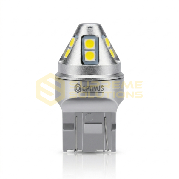 9-80V 7443 W21/5W 3030-10SMD Samsung CANBUS LED лампа Белая OPTIVUS