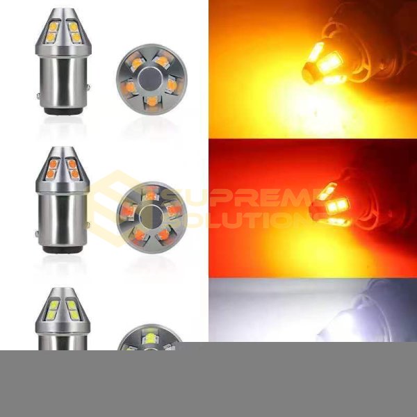 9-80V 3156 P27W 3030-10SMD Samsung CANBUS LED лампа Белая OPTIVUS