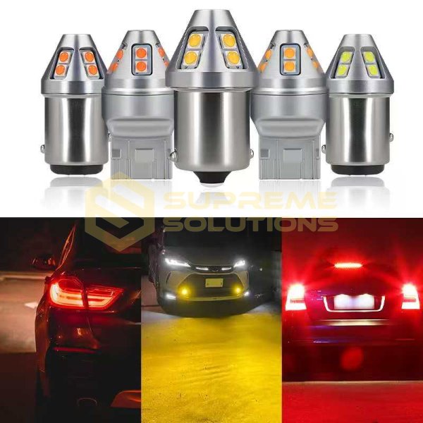 9-80V 3157 P27/7W 3030-10SMD Samsung CANBUS LED лампа Белая OPTIVUS