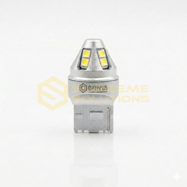 9-80V 7440 W21W 3030-10SMD Samsung CANBUS LED лампа Белая OPTIVUS