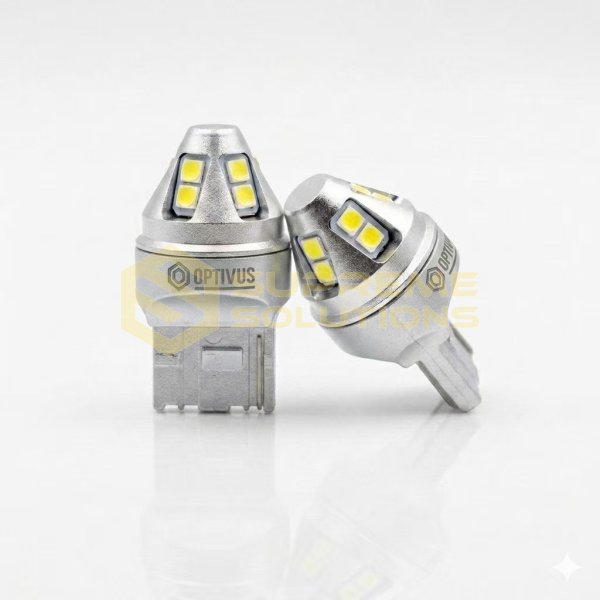 9-80V 7440 W21W 3030-10SMD Samsung CANBUS LED лампа Белая OPTIVUS