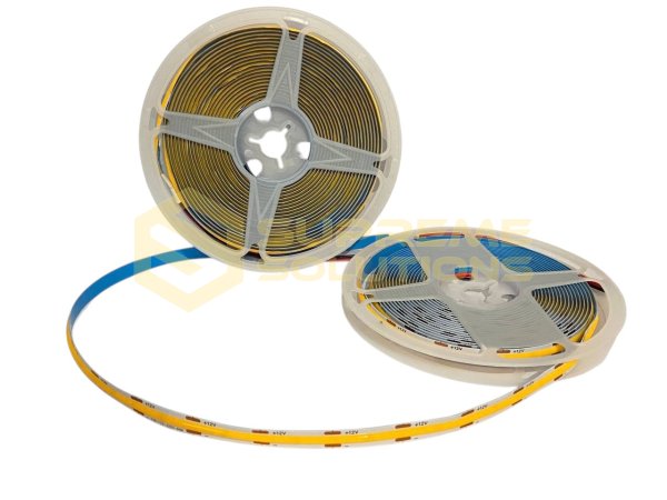 Світлодіодна COB стрічка 24V 5 метрів Жовта суцільне світло LED стрічка