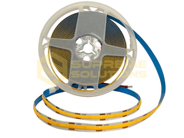 Світлодіодна COB стрічка 24V 5 метрів Жовта суцільне світло LED стрічка