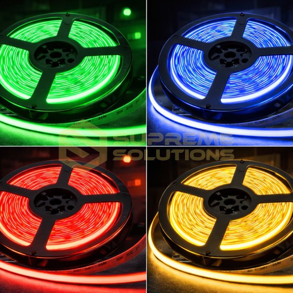 Світлодіодна COB стрічка 24V 5 метрів Зелена суцільне світло LED стрічка
