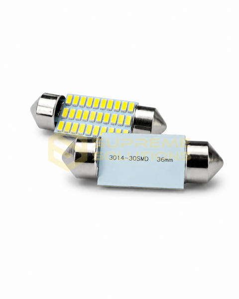 Светодиодная лампа 24V FS-3014-30SMD 36MM (аналог C5W) Белая