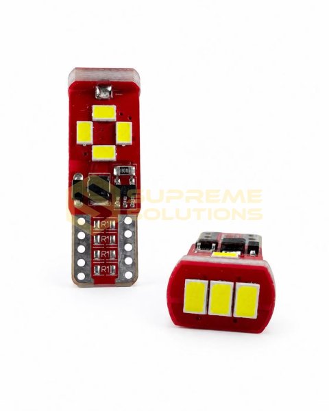 Світлодіодна LED лампа OPTIVUS T10 W5W 12-24V 3020-11SMD CANBUS Білий