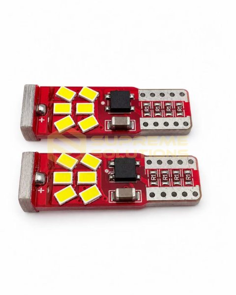 Світлодіодна LED лампа OPTIVUS T10 W5W 12-24V 3020-15SMD CANBUS Білий