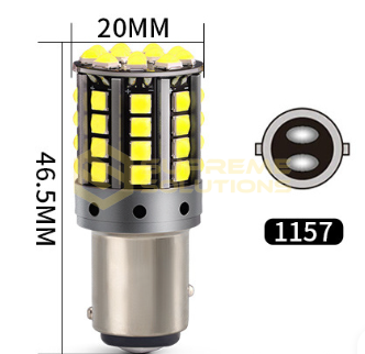 Світлодіодна LED лампа 1157 BAY15D 3030-44SMD CREE 28W Двоконтактна Білий OPTIVUS