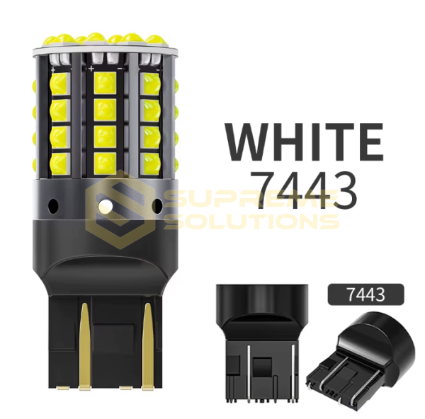 Світлодіодна LED лампа 7443 W21/5W 3030-44SMD CREE 28W CANBUS Двоконтактна Біла OPTIVUS