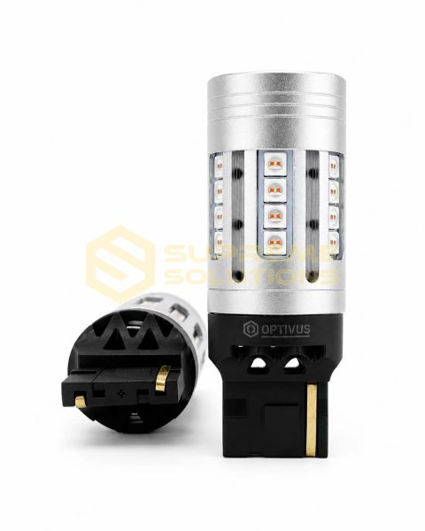 12-24V 7440-3030-24SMD 25W CANBUS LED лампа Жовта Безцокольна Одноконтактна (Америка WY21W) OPTIVUS USA Series