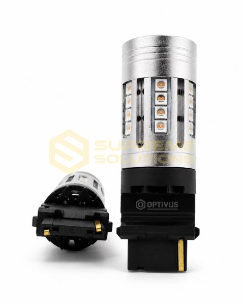 12-24V 3156-3030-24SMD 25W CANBUS LED лампа Жовта Безцокольна Одноконтактна (Америка WY21W / P27W) OPTIVUS USA Series