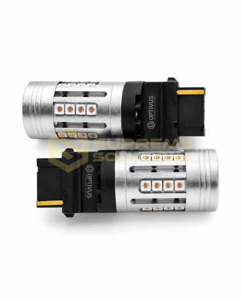 12-24V 3156-3030-24SMD 25W CANBUS LED лампа Жовта Безцокольна Одноконтактна (Америка WY21W / P27W) OPTIVUS USA Series