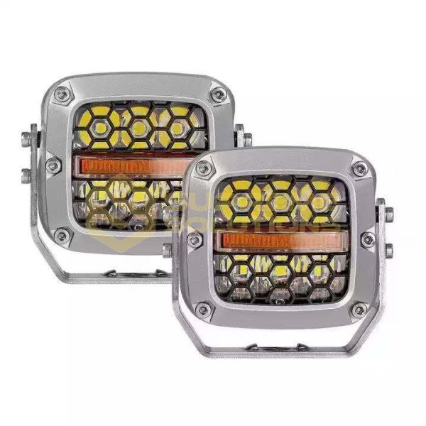 LED додаткове світло 60W 12-24V Біле світло + Жовтий стробоскоп OPTIVUS Off-Road