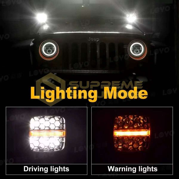 LED додаткове світло 60W 12-24V Біле світло + Жовтий стробоскоп OPTIVUS Off-Road