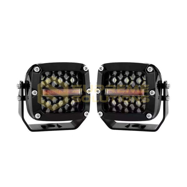 LED додаткове світло 60W 12-24V Біле світло + Жовтий стробоскоп OPTIVUS Off-Road