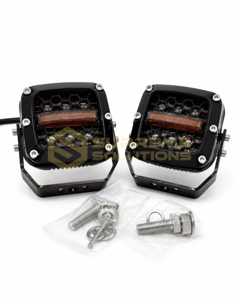 LED додаткове світло 60W 12-24V Біле світло + Жовтий стробоскоп OPTIVUS Off-Road
