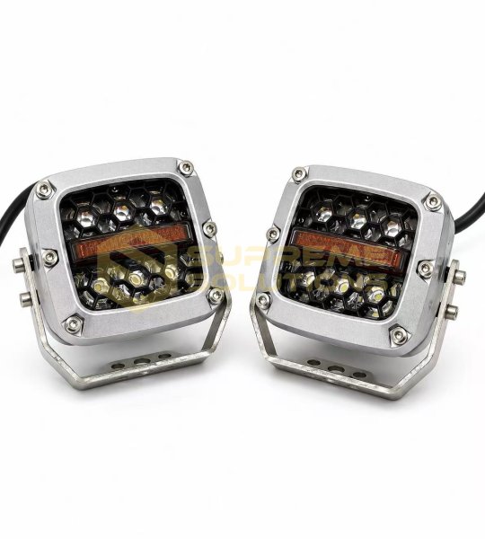 LED додаткове світло 60W 12-24V Біле світло + Жовтий стробоскоп OPTIVUS Off-Road