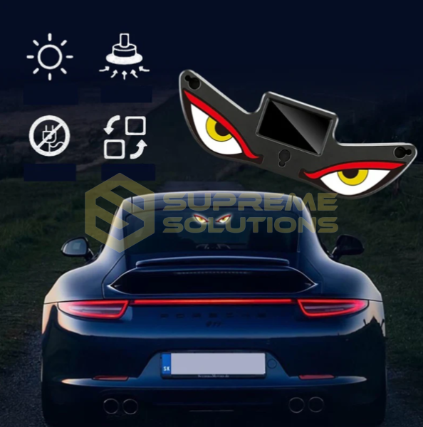 Сонячний LED сигнальний ліхтар «Злі очі» Y3 OPTIVUS з датчиком освітлення, жовтий/червоний/жовтий