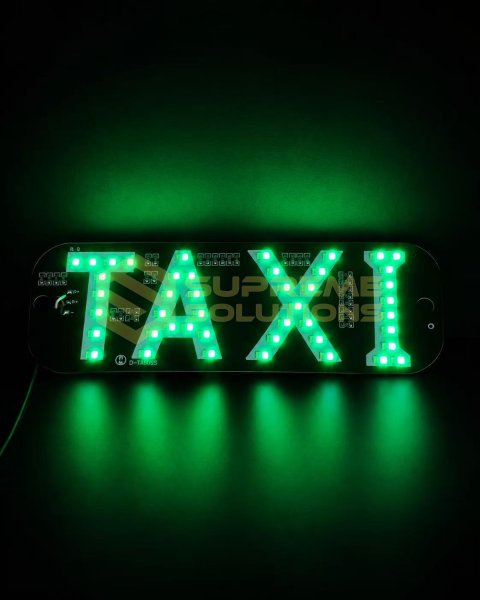 12V Dual-Colour Green/Red LED TAXI Sign with Cigarette-Lighter Plug