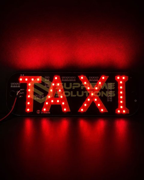 12V Dual-Colour Green/Red LED TAXI Sign with Cigarette-Lighter Plug