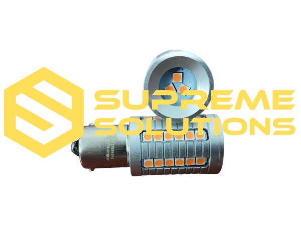 1156-3030-45SMD 28W 12–48V Yellow – Super Bright LED Bulb BA15s P21W with CANBUS