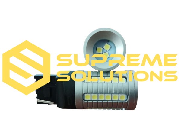 7440-3030-45SMD 28W 12–48V Біла — над'яскрава безцокольна LED-лампа W21W з драйвером SUPER CANBUS