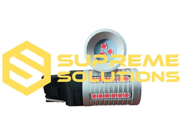 7440-3030-45SMD 28W 12–48V Червона – над'яскрава безцокольна LED-лампа W21W з драйвером SUPER CANBUS