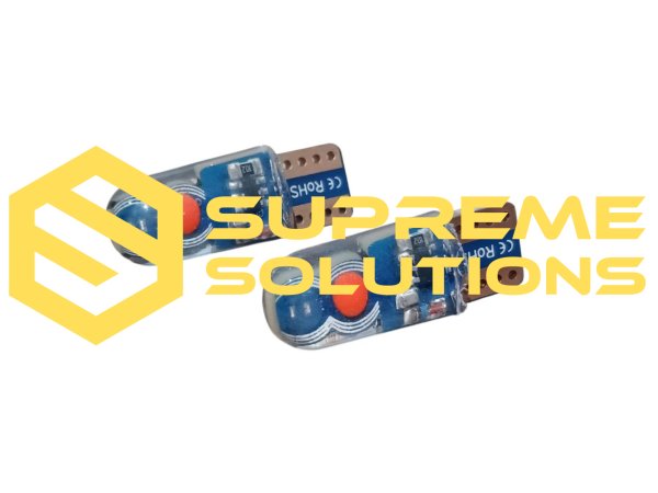 12V Т10 СОВ 4 SMD FLASH(аналог лампи W5W) Червоний/Синій