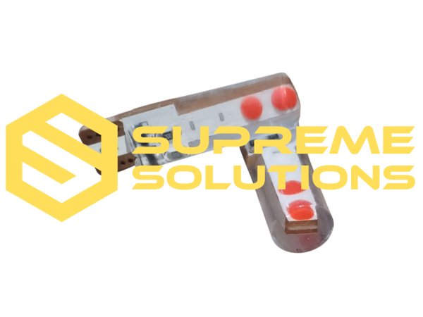 12V LED-лампа T10-COB-8 FLASH (аналог W5W) — ефектний колірний акцент Червоний/Синій