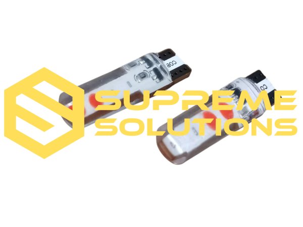 12V LED-лампа T10-COB-8 FLASH (аналог W5W) — ефектний колірний акцент Червоний/Синій