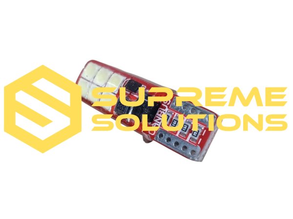 Світлодіодна автолампа T10 3030 12SMD 12–50V CANBUS Nonpolarity Silicone (аналог W5W)
