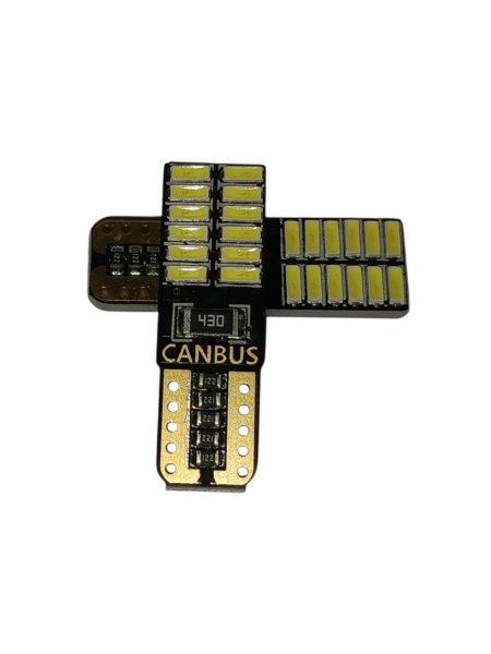 12V Світлодіодна лампа T10-4014-24SMD з драйвером CANBUS (аналог W5W)