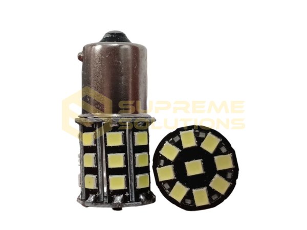 1156-3030-33SMD 24V White – Single-Contact BA15s LED Bulb for Brake, Signal, Tail Lights