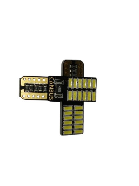 12V Світлодіодна лампа T10-4014-24SMD з драйвером CANBUS (аналог W5W)