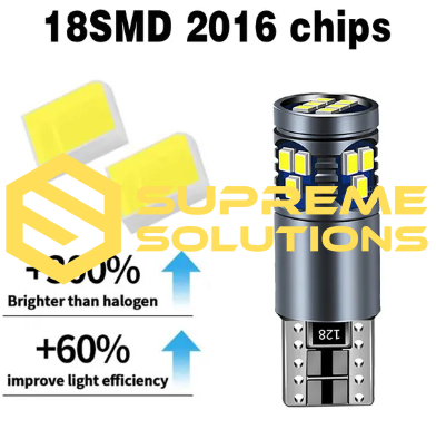 9-15V Преміум LED-лампа T10-2016-18SMD з драйвером Philips та CANBUS (аналог W5W)