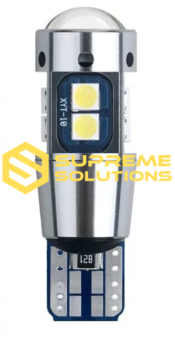 Светодиодная лампа T10-3030-10SMD с линзой, Samsung, CANBUS, 12–24V