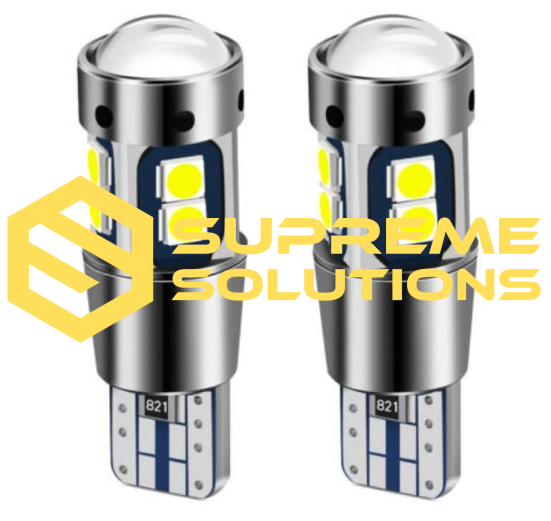 Светодиодная лампа T10-3030-10SMD с линзой, Samsung, CANBUS, 12–24V