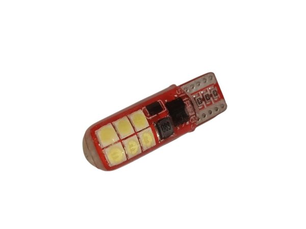 Світлодіодна автолампа T10 3030 12SMD 12–50V CANBUS Nonpolarity Silicone (аналог W5W)