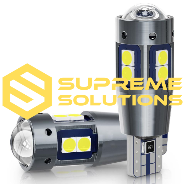 Светодиодная лампа T10-3030-10SMD с линзой, Samsung, CANBUS, 12–24V