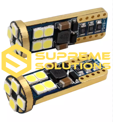 T10 LED Bulb 12x3030 Samsung – Super CANBUS 12V, White Light