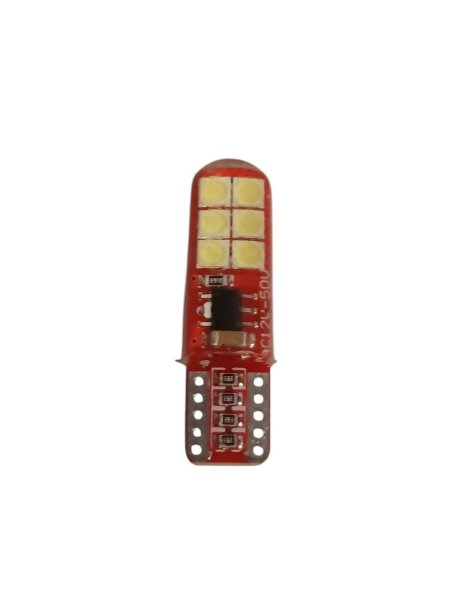 Світлодіодна автолампа T10 3030 12SMD 12–50V CANBUS Nonpolarity Silicone (аналог W5W)