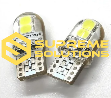 Светодиодная лампа T10-3030-4SMD в силиконовой оболочке — белый свет, 12V