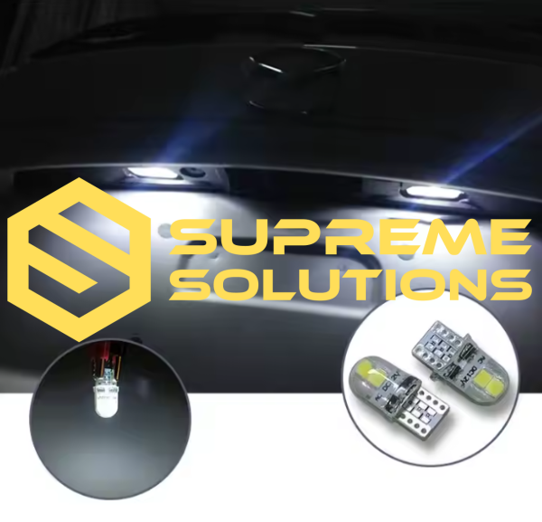 Светодиодная лампа T10-3030-4SMD в силиконовой оболочке — белый свет, 12V